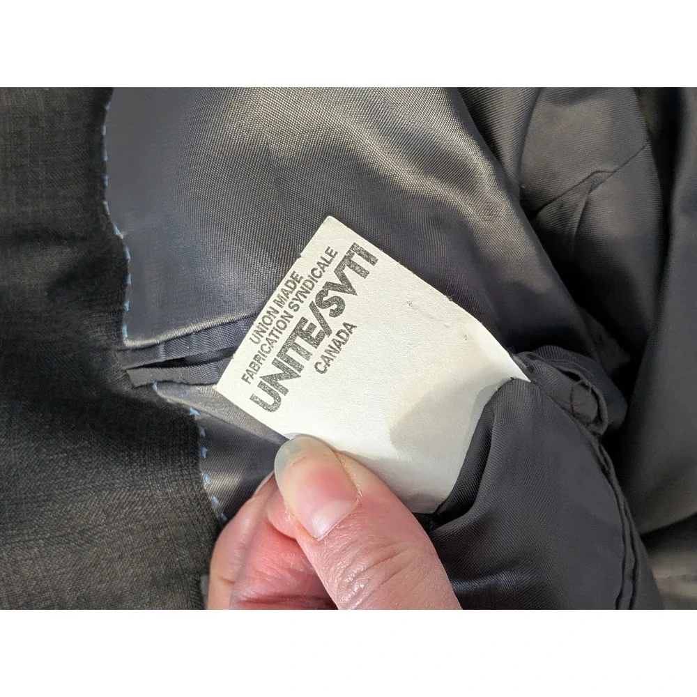 Peter Millar Mens Charcoal Gray 2 Button Double Vent Blazer Jacket 46R - Picture 12 of 12